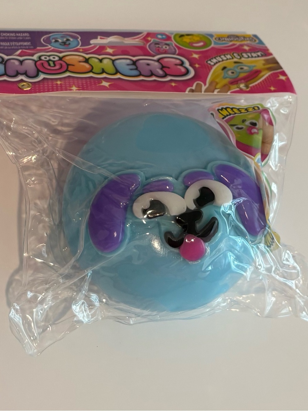 Smushers Blue Purple Puppy Squishy Toy